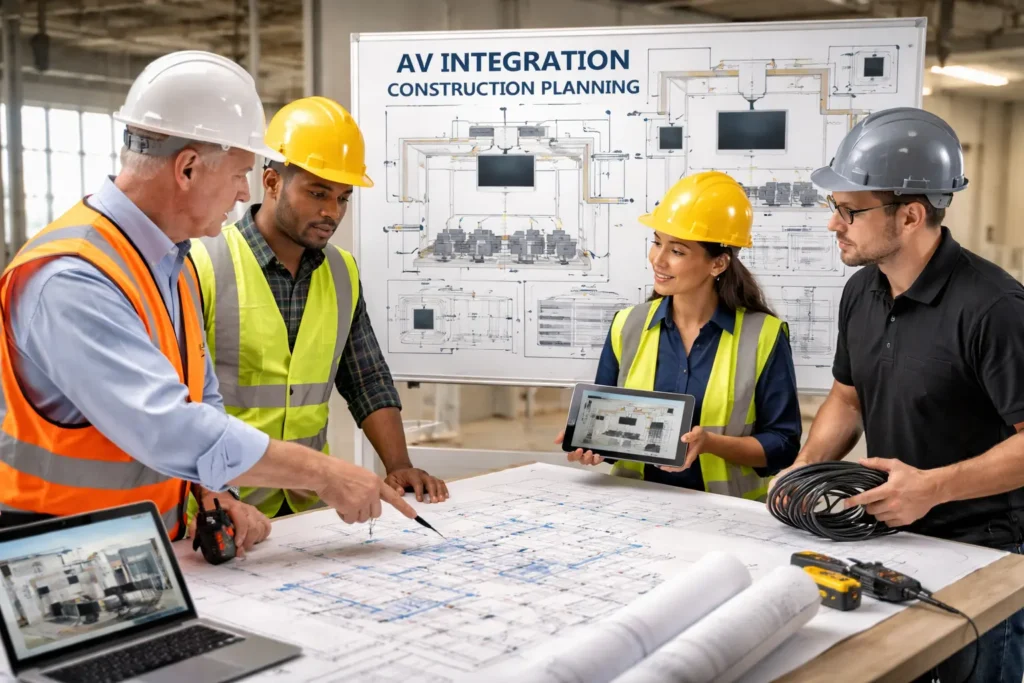 AV integration planning during building design and construction
