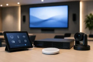 Q-SYS commercial AV system setup