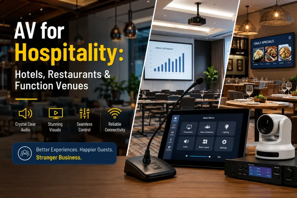 AV for Hospitality – Hotels, Restaurants & Function Venues