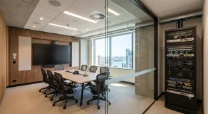 AV design checklist for a modern office fit-out with meeting room technology